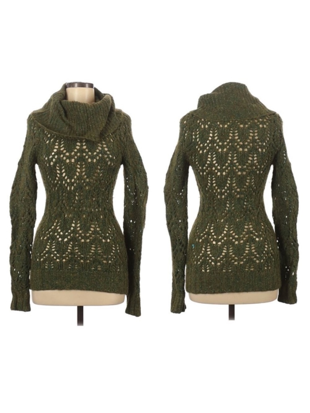 NORDSTROM Wool Mohair Cowl Neck Marled Sweater S